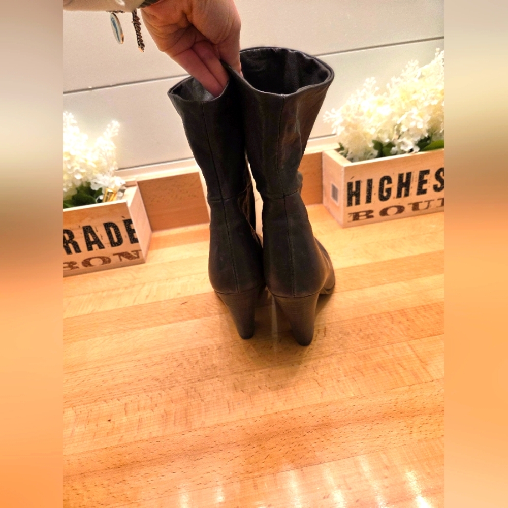 Humanoid Womens Leather Pull On Ankle Boots Size 37 Portugal - Picture 6 of 9